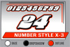 PRINTED NUMBER SET X-3